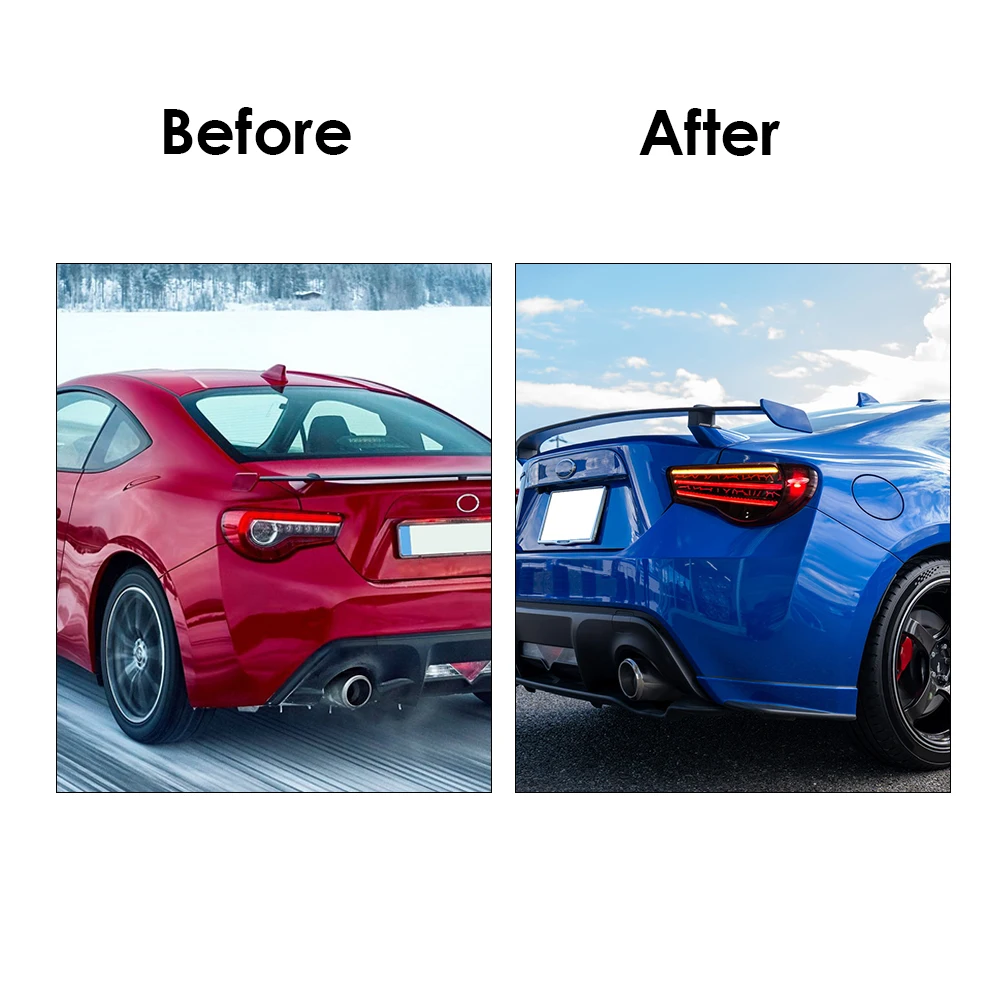 

1 Set LED Tail Lights for Toyota 86 2012-2023 Taillights Rear Lights with Brake Reversing Driving Fog Lamp Turn Signal Lamp