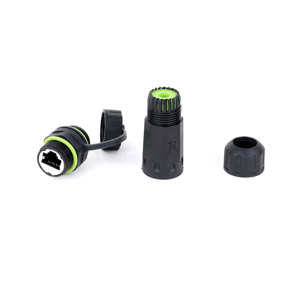 1pc M20 RJ45 CAT6A Female to Female Panel Mount Socket Ethernet Waterproof RJ45 Shielded Network Cable Adapter Connector