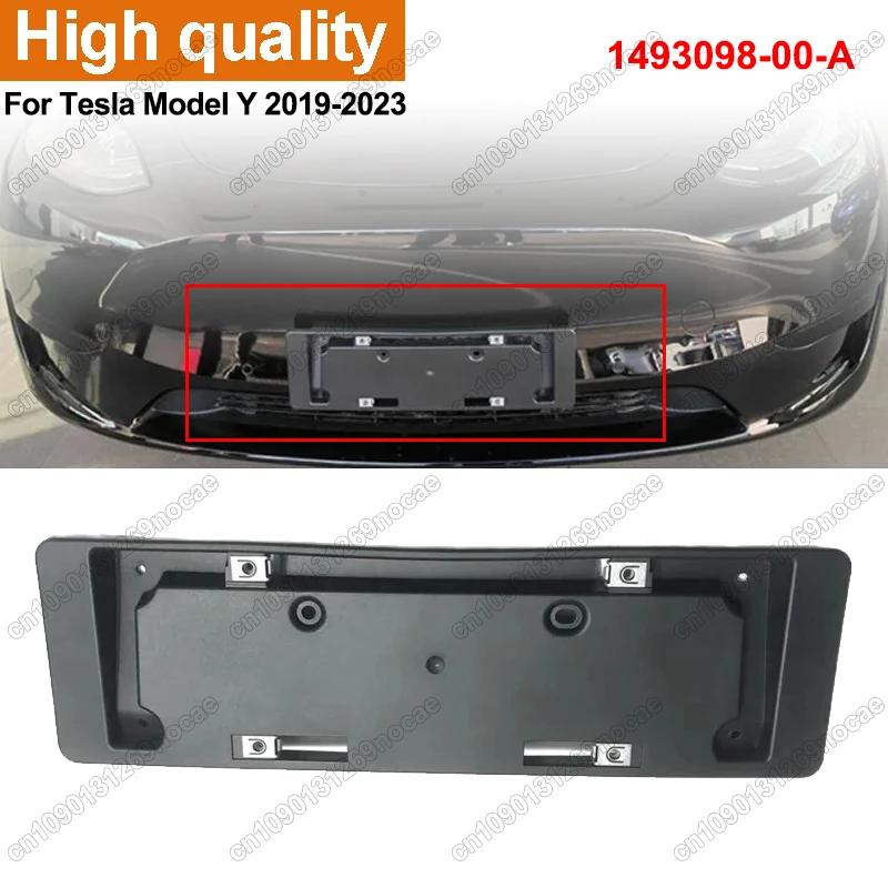 

Front License Plate Bracket For Tesla Model Y 2019-2023 License Frame License Plate Fixed Base Bracket 1493098-00-A Accessories