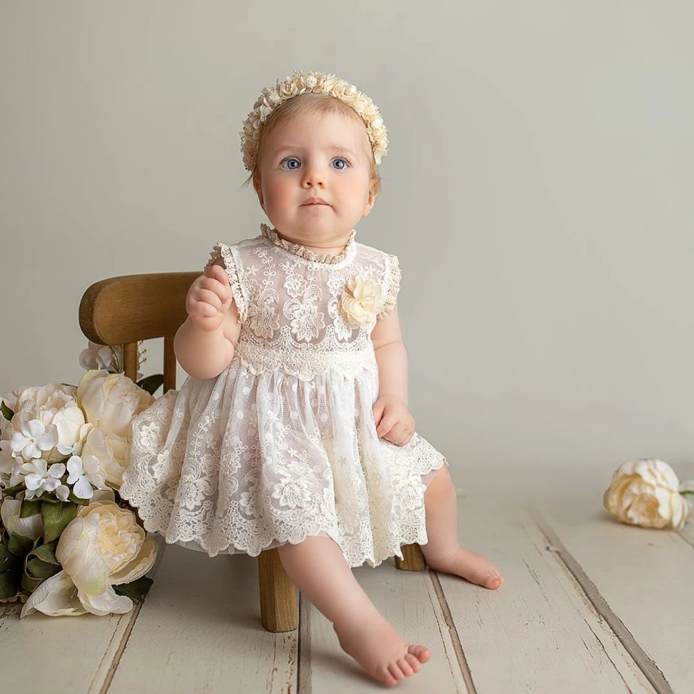 

Комбинезон для маленьких девочек, платье, повседневный сетчатый комбинезон с цветочной вышивкой, комбинезон принцессы для фотосъемки новорожденных, бутик ткани для студии