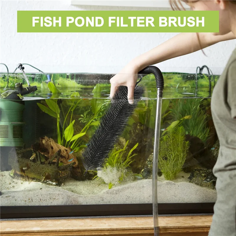 

PORK-10PCS Stainless Steel Core Brush Aquarium Filter Fish Tank Clean Tools Brush Pond Biochemical Filter Brush Filter