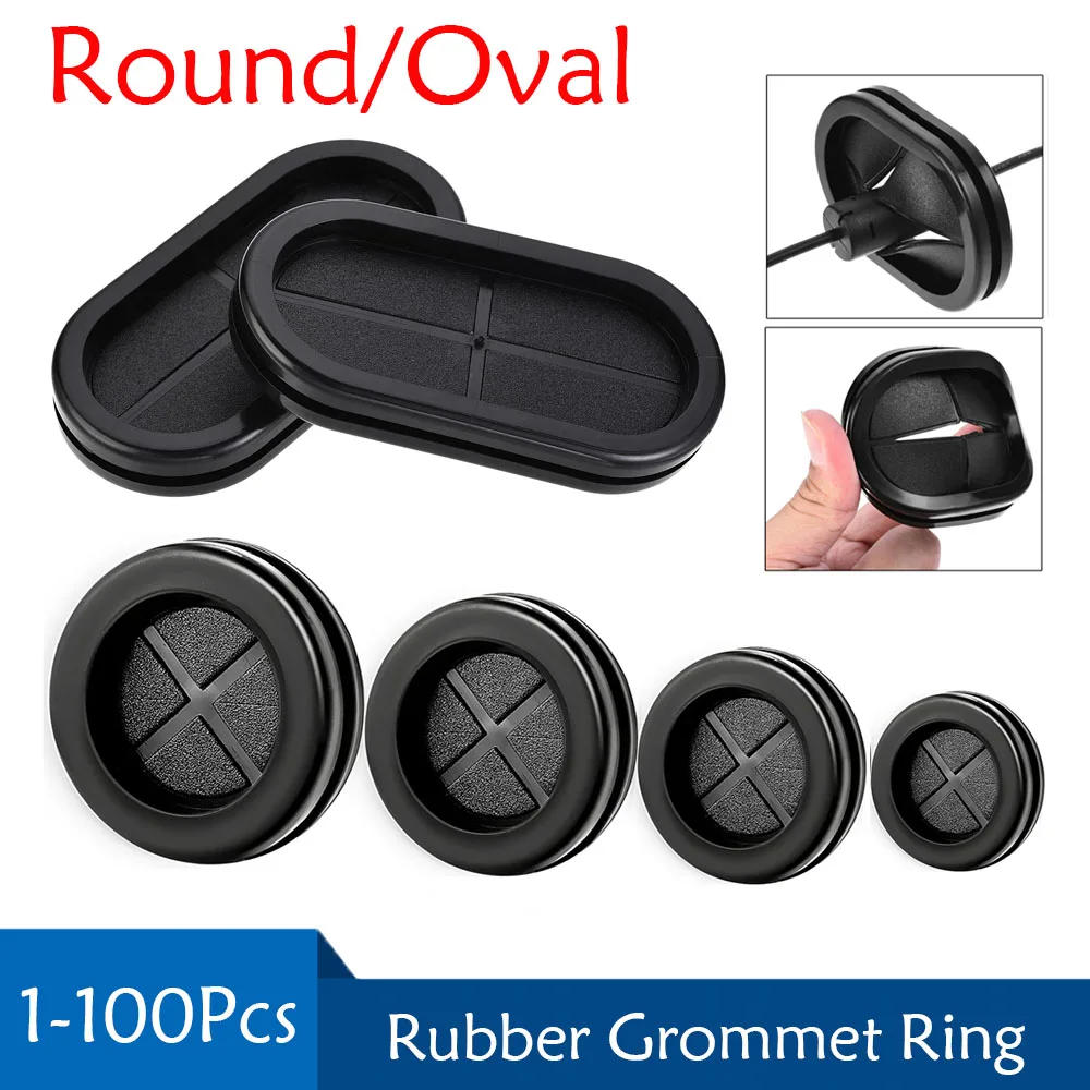 

Round/Oval Double Sided Rubber Grommets Protective Coil Rubber Sealing Cap Hole Plug For Protection Wire Cable Seal Ring