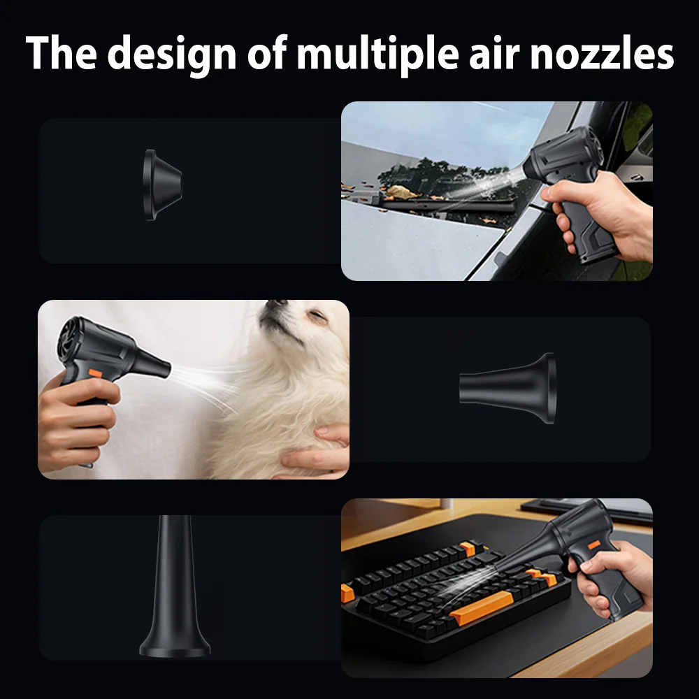 

F12 Turbo Jet Fan 990000RPM Мощный воздуходувка Бесщеточный двигатель Турбовентилятор Скорость ветра 65 м/с 8000 мАч Souffleur Air Puissant Tool