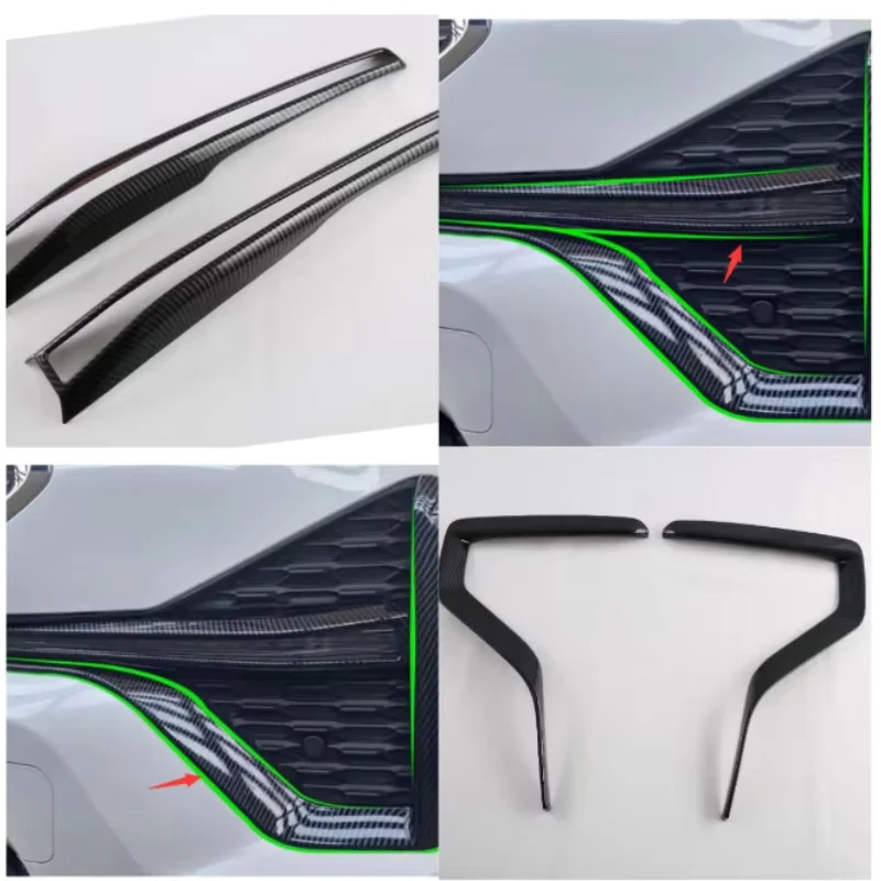 

Fit For Toyota innova 2023 2024 ABS Front Fog Light Eyebrow Cover Decoration Frame Trim Exterior Accessories