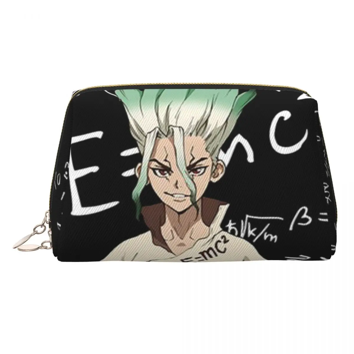 Senku Ishigami Dr Stone Apan Anime Women Cosmetic Bag Travel Makeup Organizer Pouch Toiletry Storage Dopp Kit Case