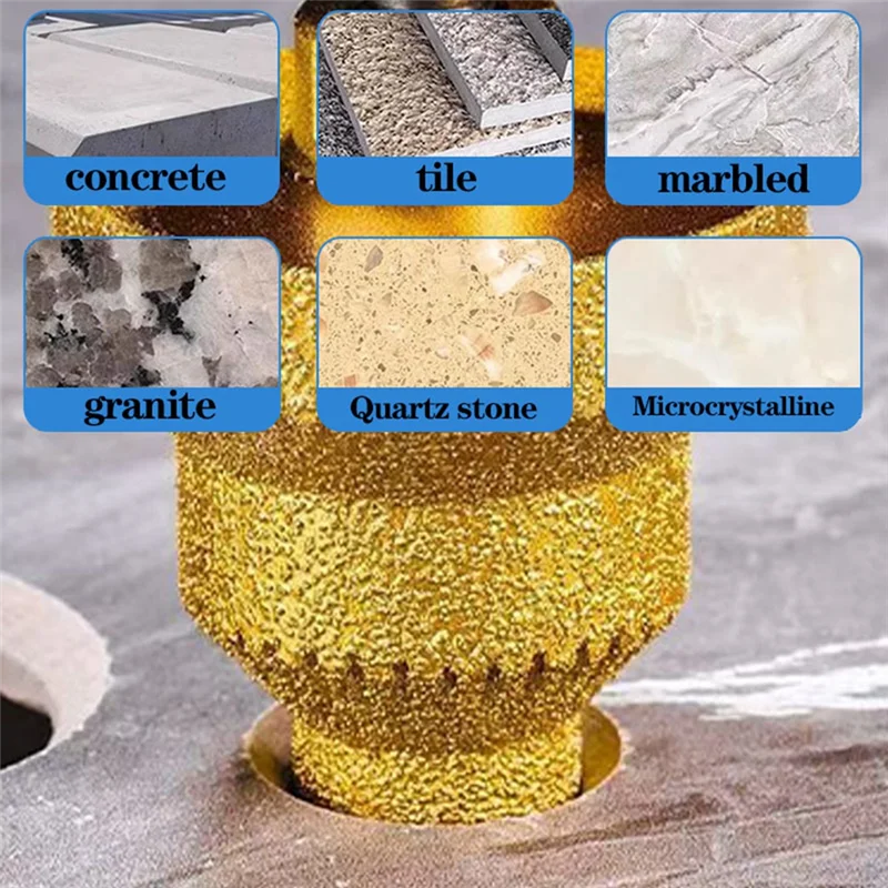 

Diamond Tools Braze-Pagoda Drill Bit M10 Diamond Tower Drill Tile Bit Integrated Bit For Stone Rock Plate Reaming