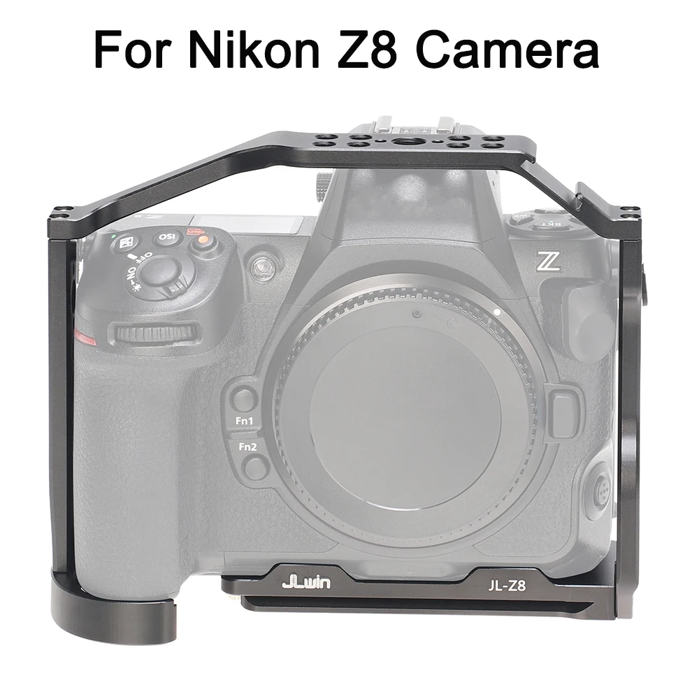 

Camera Cage For Nikon Z8 Aluminum Alloy Full Protects 1/4"-20 Threaded Hole Camera Cage with Quick Release Plate Mount Tripod