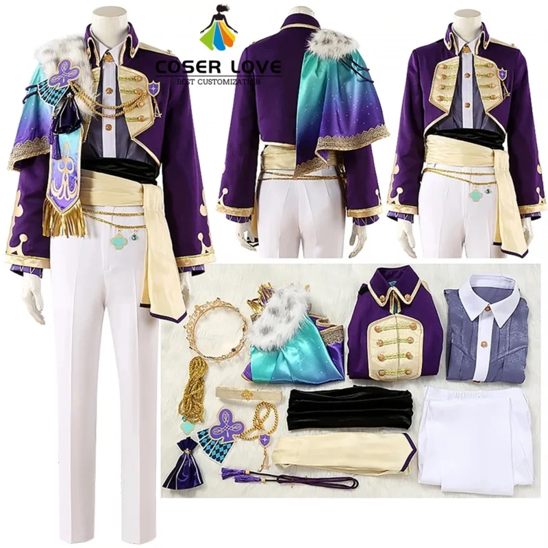 CyProject Sekai corona de traje Kamishiro Rui rey de los clubes Tenma Tsukasa rey de espadas Cosplay disfraz Halloween Navidad Outfi