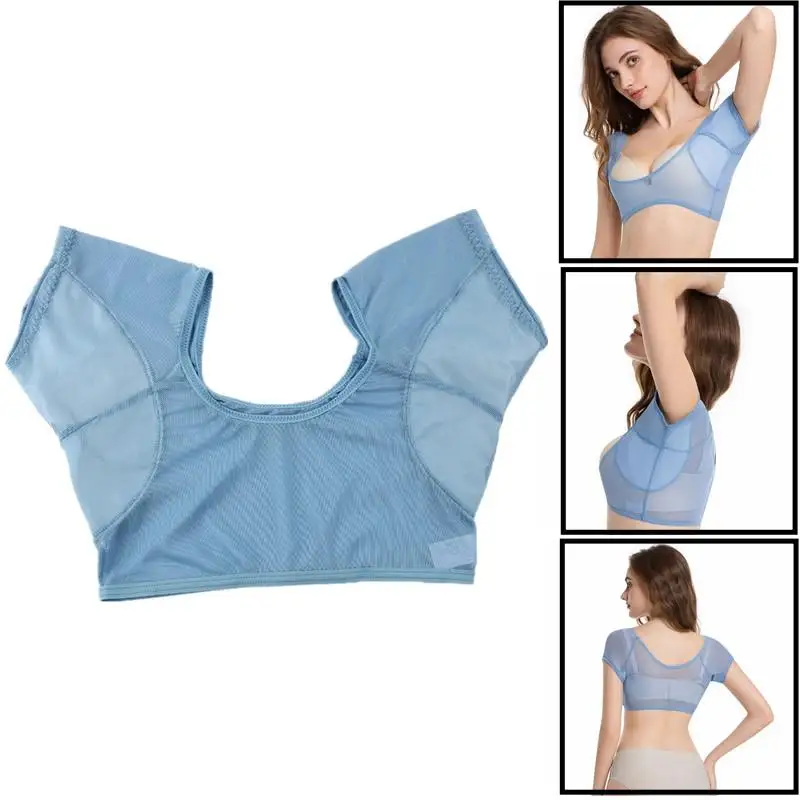 

Large Mesh T Shirt For Women Sweat Absorbing Pads Underarm For Hot Weather Outdoor Gym And Office Lightweight Shirt