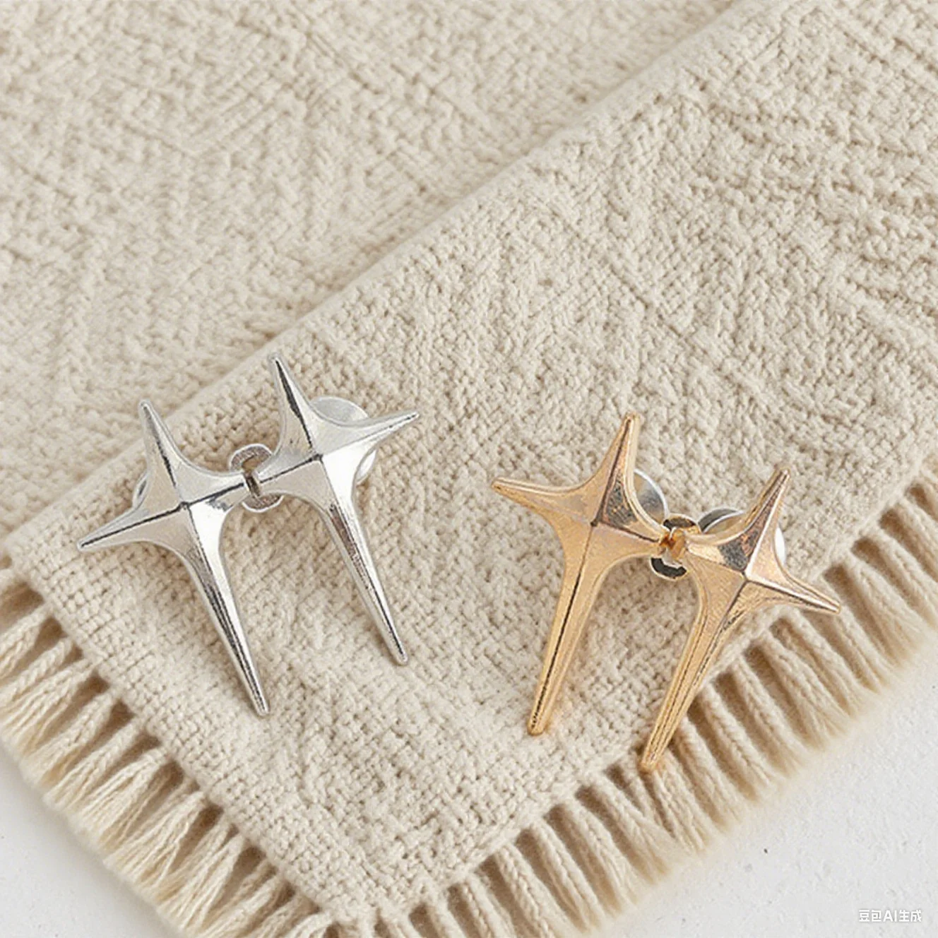 Versatile Cross Star Belt Clasp Adjustable Detachable Pant Clasps Waist Shrinks Nail-free Metal Poppers for Jeans Ornament