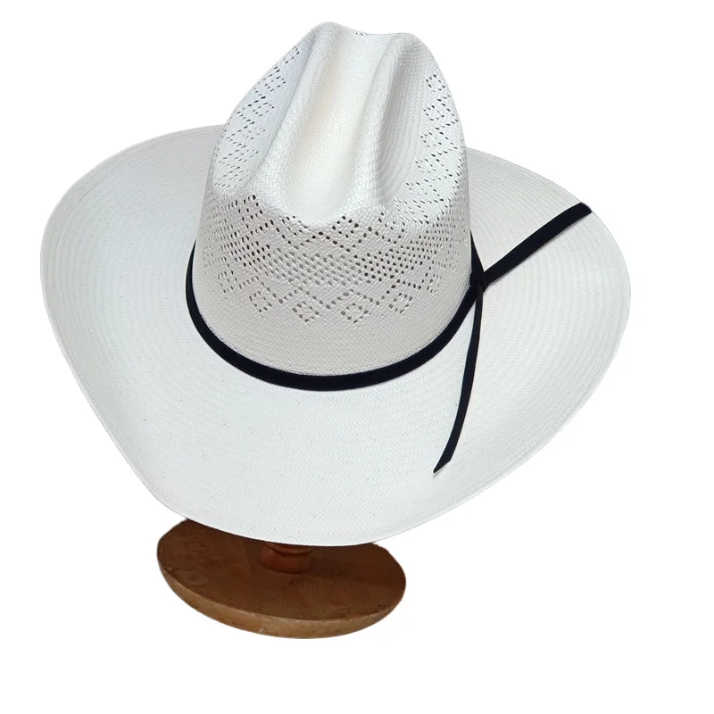 High Density Western 2026 Cowboy Straw Hats For Men Women Vintage Curled Wide Brim Cowgirl Hats Outdoor Summer Sunshade Hat