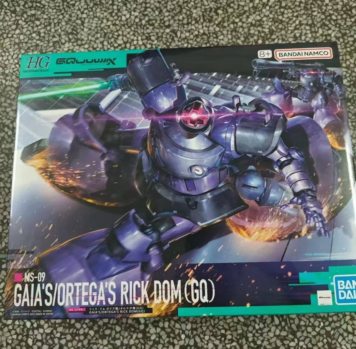

Bandai Original box HG 1/144 MS-09 GAIA'S/ORTEGA'S RICK DOM GQ anime figurine Action Character assembly model Collectible toy