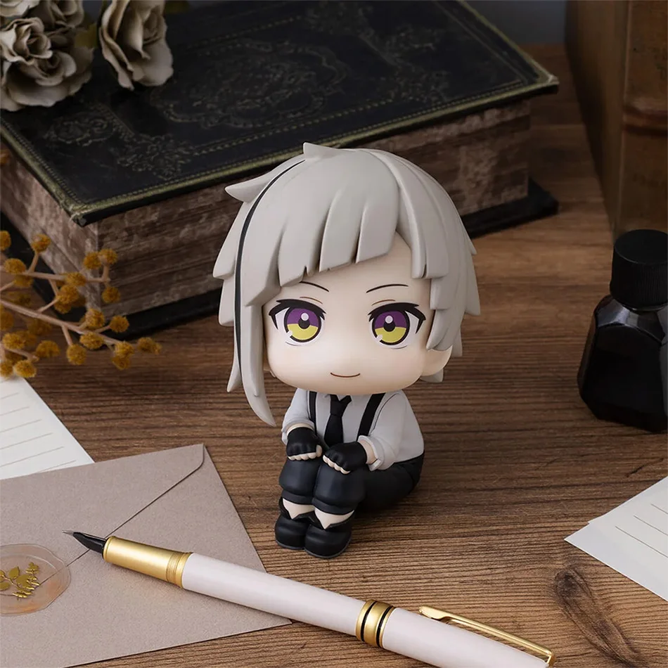 9.5cm bungou cães vadios anime figura q-versão dazai osamu figura de ação nakashima san estatueta pvc coleção modelo boneca brinquedos