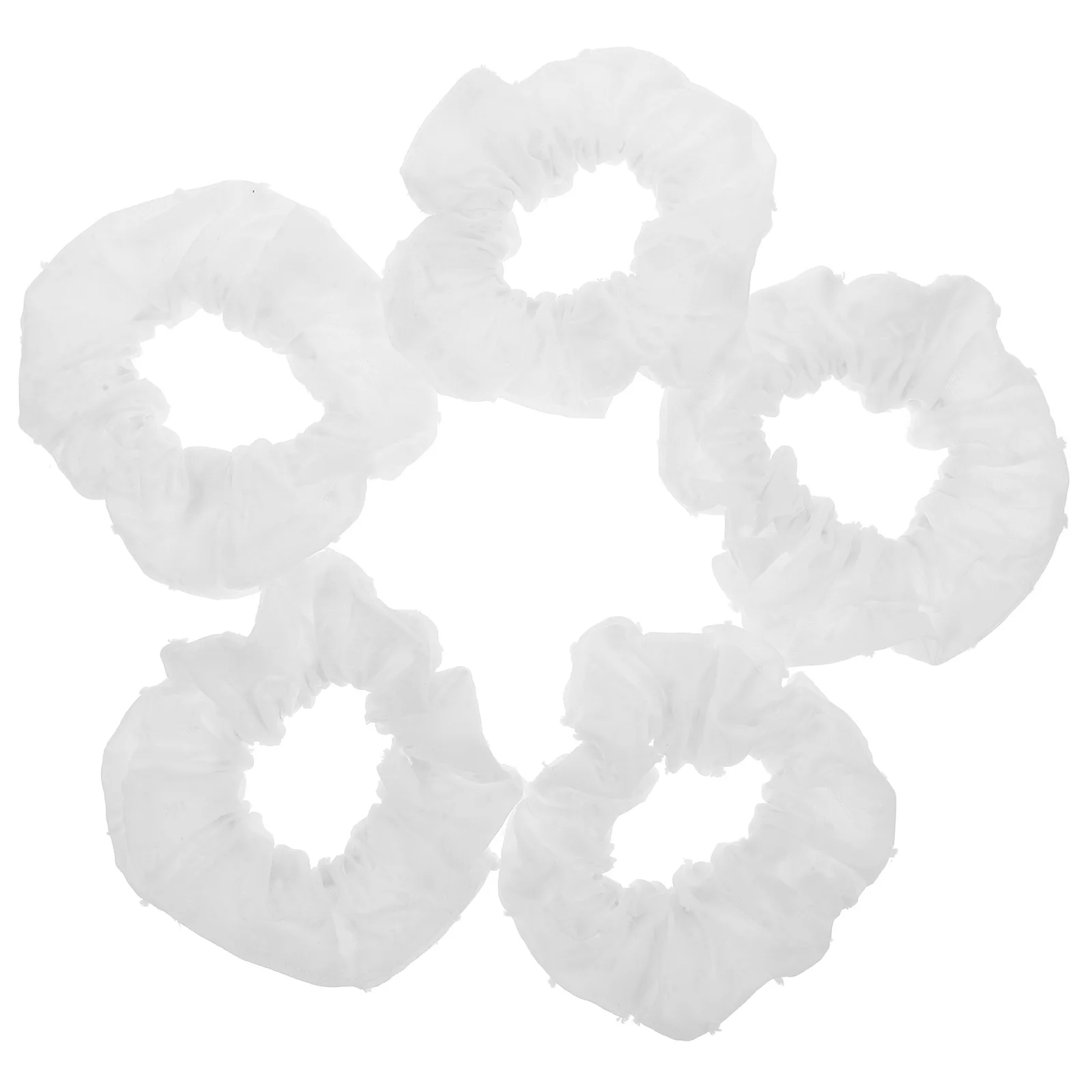 

5 Pcs White Cotton Tie Dye Scrunchies Soft Elastic Large Capacity for Thick Hair Women Hairbands Hair Care Styling Accessories