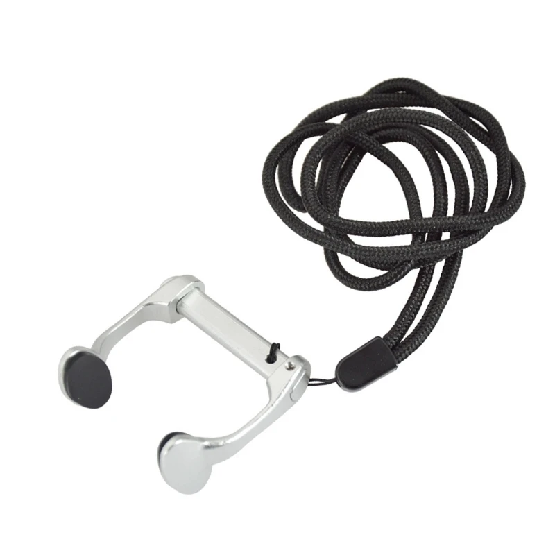 Aluminum Alloy Non-slip Diving Nose Clip, Swimming Nose Plug with AntiLost Lanyard, Nose Protector for Kids and Adults