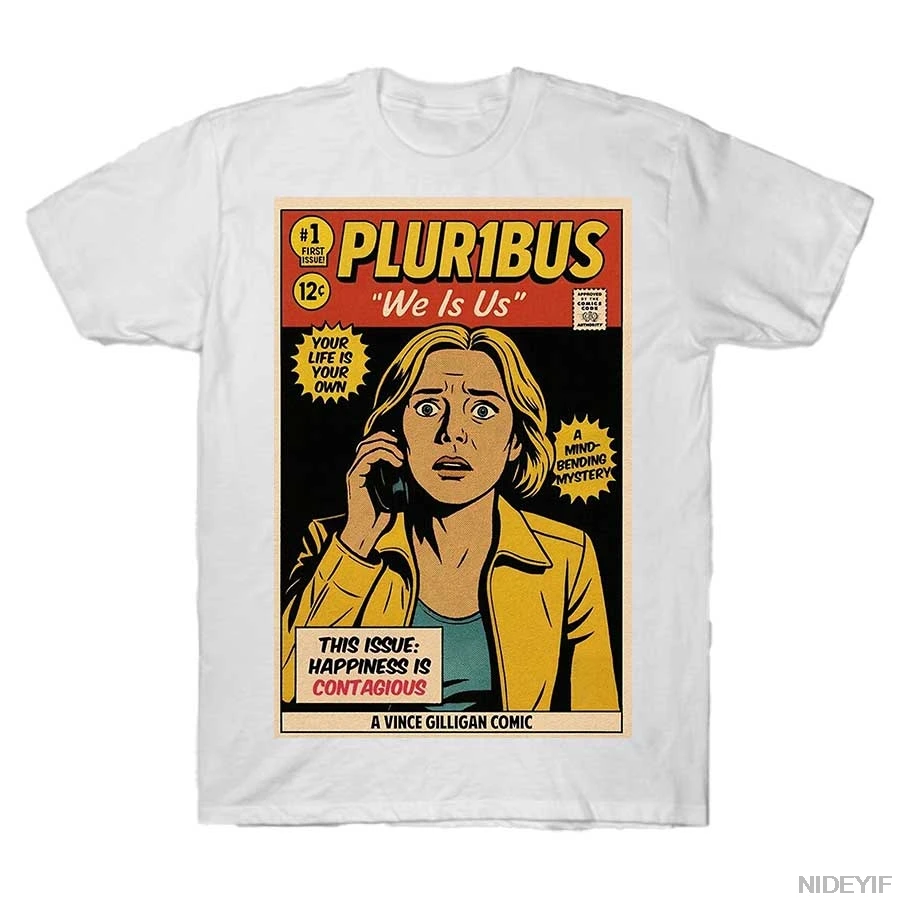 Vintage Comic Pluribus We Is Us T-shirt for Men Women 100% Cotton T Shirts Short Sleeve Tops