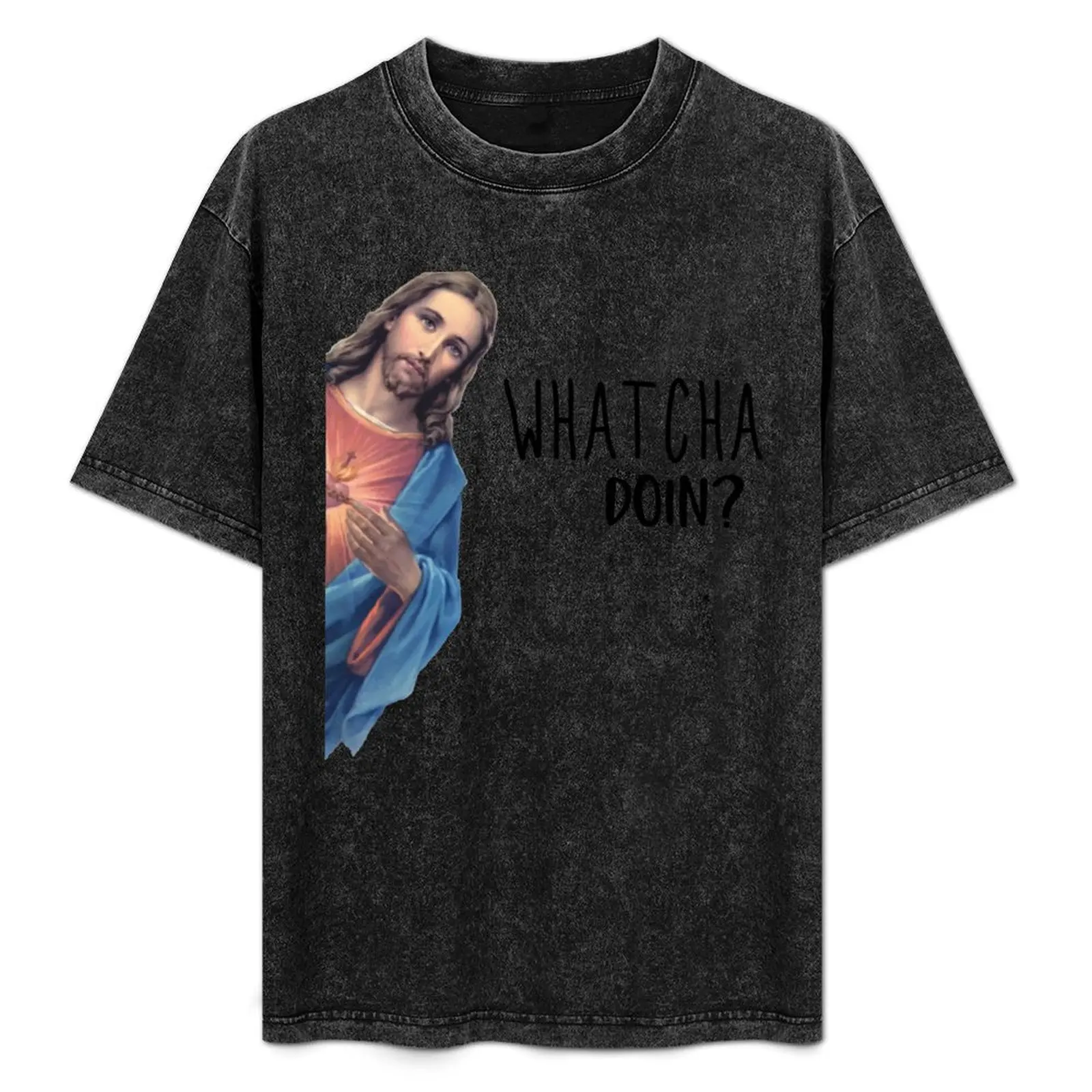 

Jesus is Watching You! WHATCHA DOING Funny Christian Dank Meme Sticker Gift, Funny Jesus Christ Meme, Jesus Sees You! T-Shirt