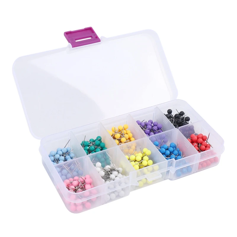 Map Tacks Push Pins Plastic Head With Steel Point, 4Mm, 500 Pieces