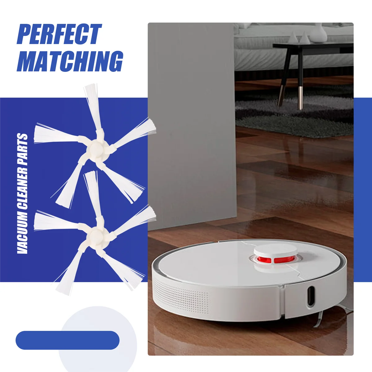 Cepillo Lateral para aspiradora Xiaomi Dreame W10 STYTJ06ZHM, cepillo de rebaba de 5 esquinas, piezas de repuesto limpias, 2 uds.BAAN