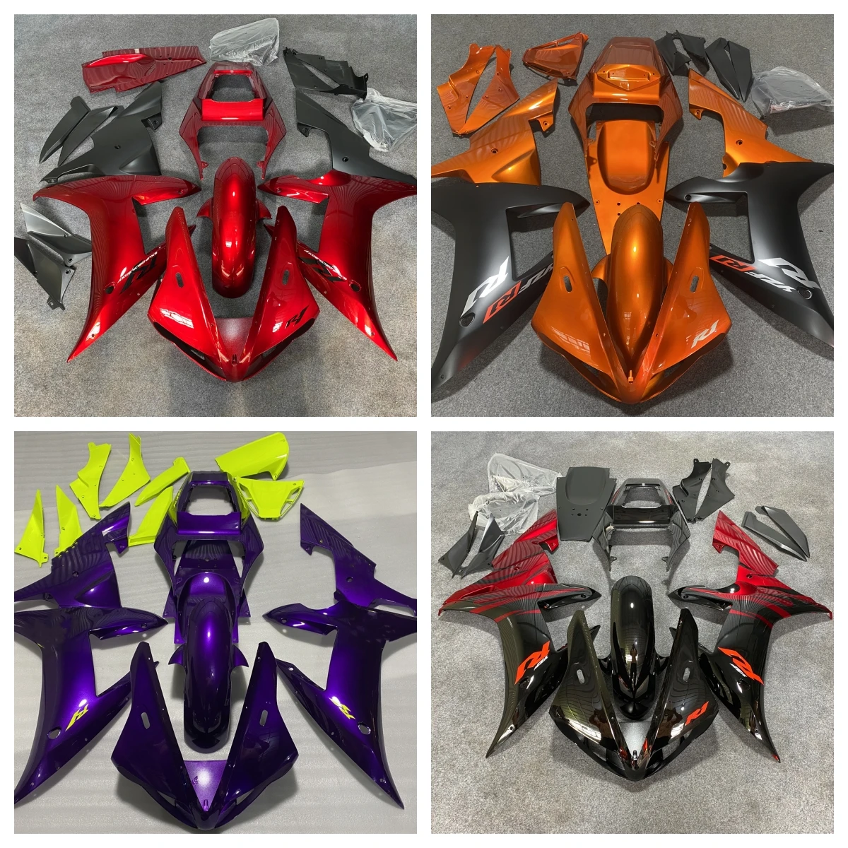 Body Parts Fairings for Yamaha YZF R1 02 03 Motorcycle Prime ABS Painted Fairing Kit Injection Molding Fit R 1 2002 2003