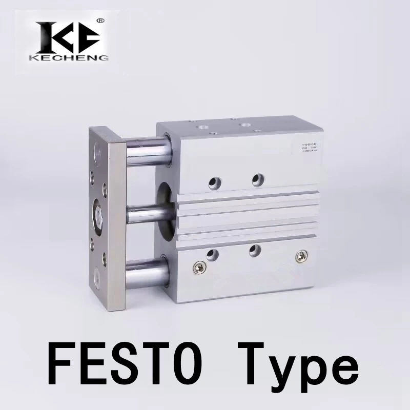 FESTO Type DFM Pneumatic Small Three-axis Three-bar Double Guide Rod Column Cylinder DFM-12-16-20-10-25-30-40-50-75-P-A-GF-KF