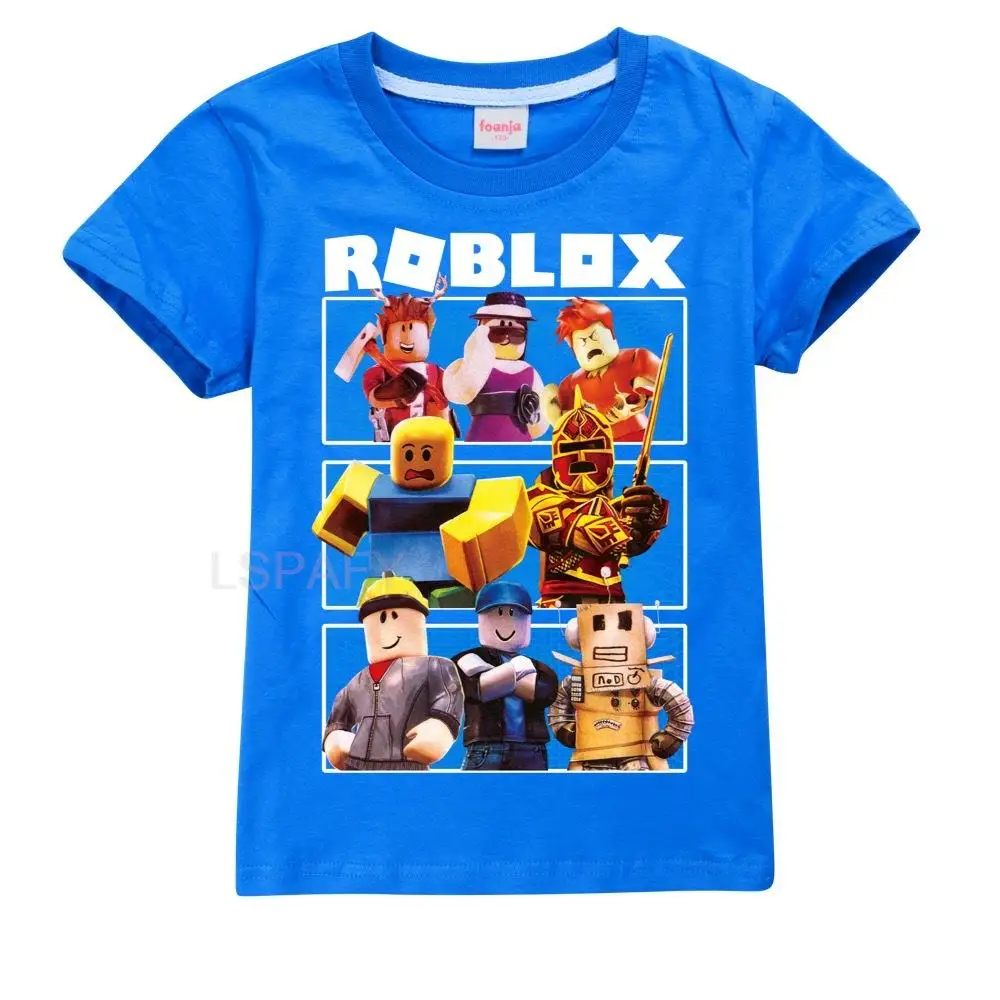 Summer ROBLOX Kids Clothes 3D Print Cartoon T Shirt Short Sleeve Tops Tees Boys Girls Clothes 100%Cotton T Shirts Children