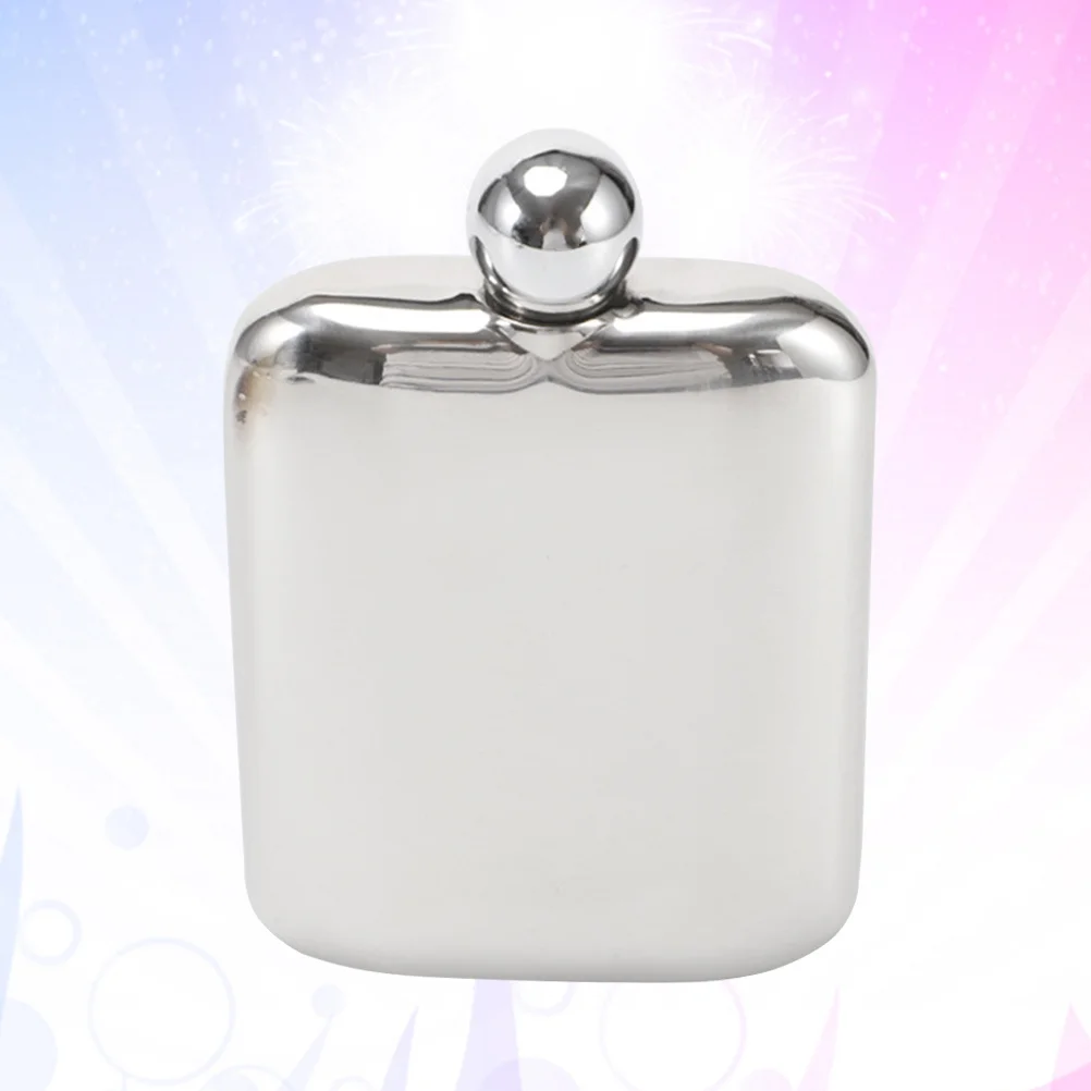 

7Oz Stainless Steel Wine Pot Mini Portable Square Bottle For Camping Fishing Picnic Outdoor Use Rust Resistant Container