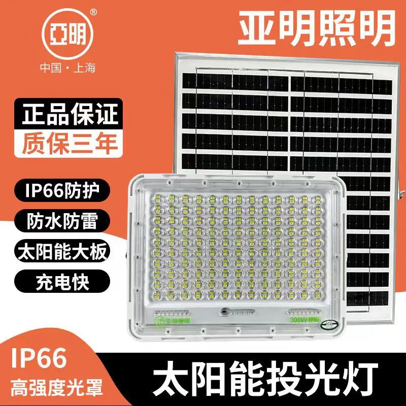 

Minghua Yaming 100W Solar Garden Light Flood Light LED Charging Remote Control User