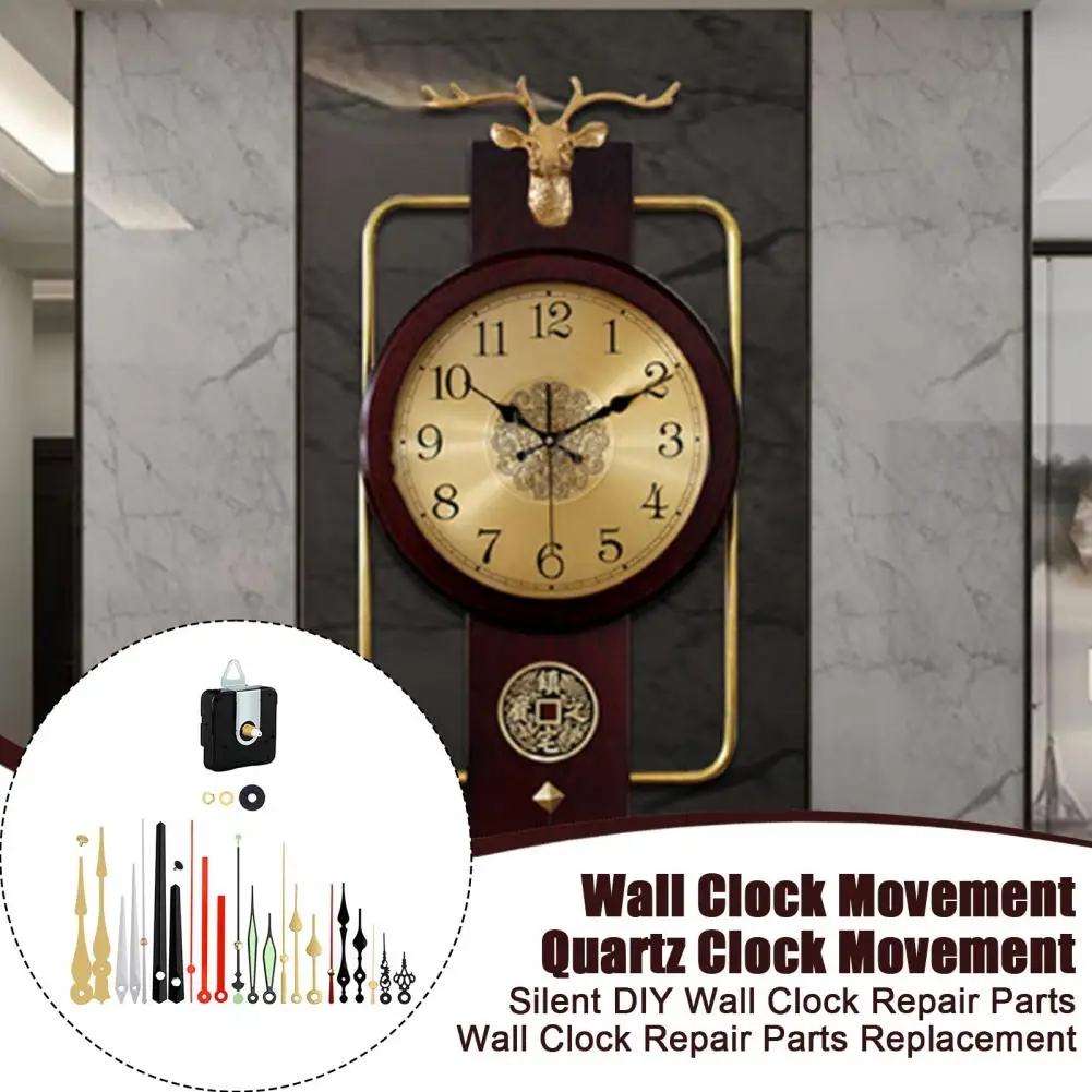 Wall Clock Movement Universal Quartz Battery Operated Clock Mechanism Replacement for Diy Wall Clock Repair Easy Installation