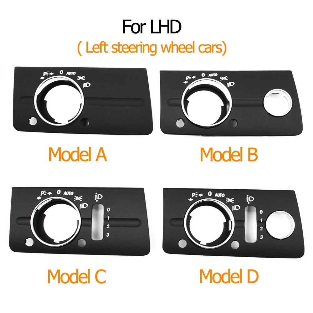 LHD RHD Interior Car Dashboard Headlight Head Lamp Switch Cover Panel Trim For Mercedes Benz W211 E Class 320 350 550 2003-2008