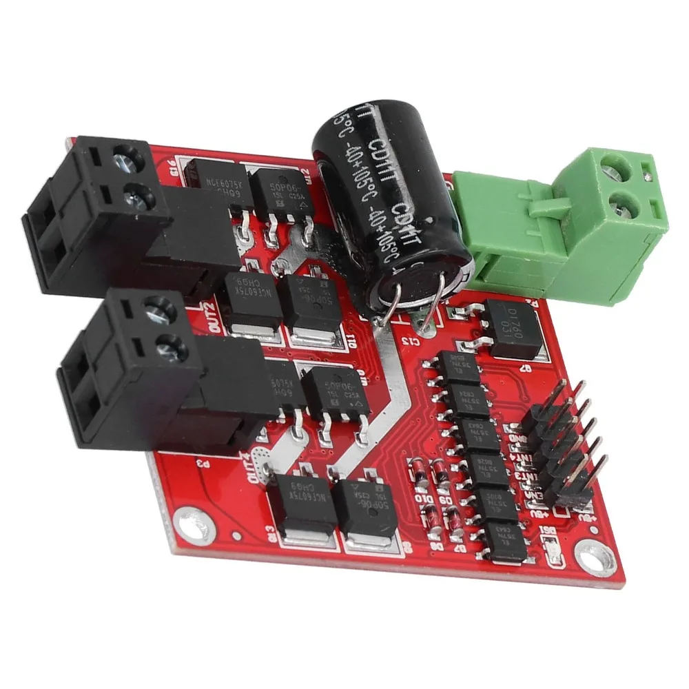 

7A/160W DC Motor Driver Module 2‑Channel L298 2‑Channel Driver Module 6.5V-27V High Power L298 Logic Driver Module
