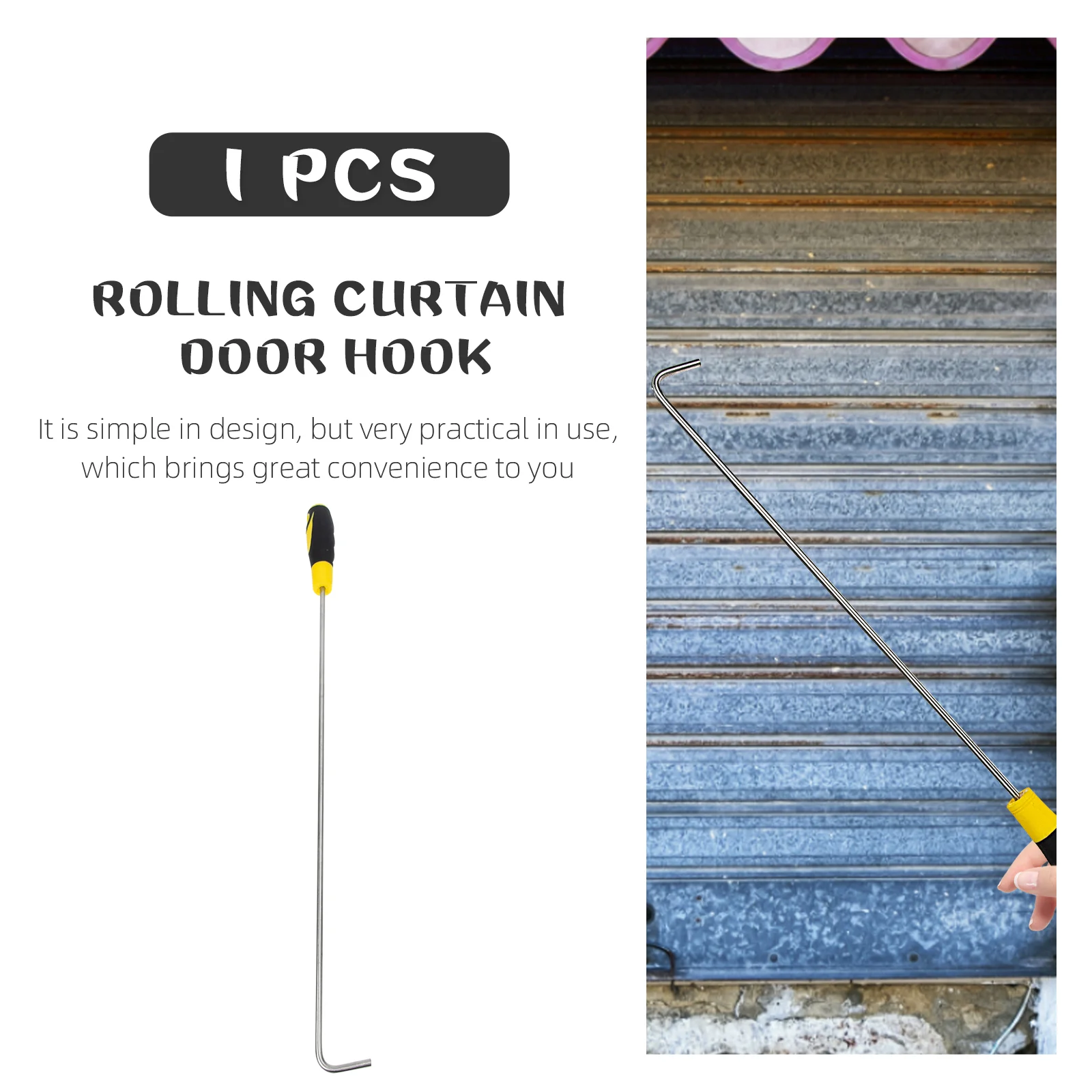 Heavy Duty Hooks Hanging Rolling Door Steel Lifter Home Manhole Cover Sliding Rubber