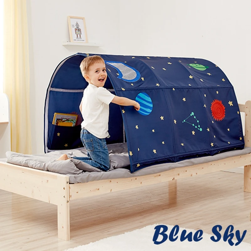 Tenda giocattolo per casetta per bambini tenda pieghevole per piccola casa tenda da gioco portatile decorazione per letto Tunnel strisciante piscina giocattolo per bambini