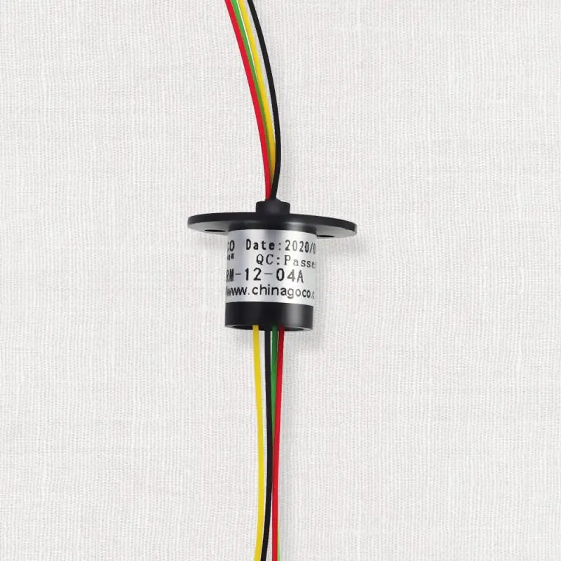 Electric slip ring 4rings2A, conductive ring, brush rotating connector, collector ring, carbon brush, sliding ring,  diameter