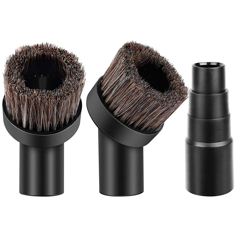 Cepillo de fijación al vacío de pelo de caballo de 36Mm con conector Universal apto para manguera de 25Mm/1 pulgada, 32Mm/1-1/4 pulgadas, 35Mm/1-3/8 pulgadas