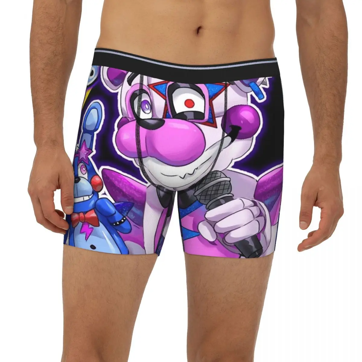 

FNAF Security Breach 1 Long Boxer Underpants Short Men Panties Comfortable Underwear for Homme Man Boyfriend Gift
