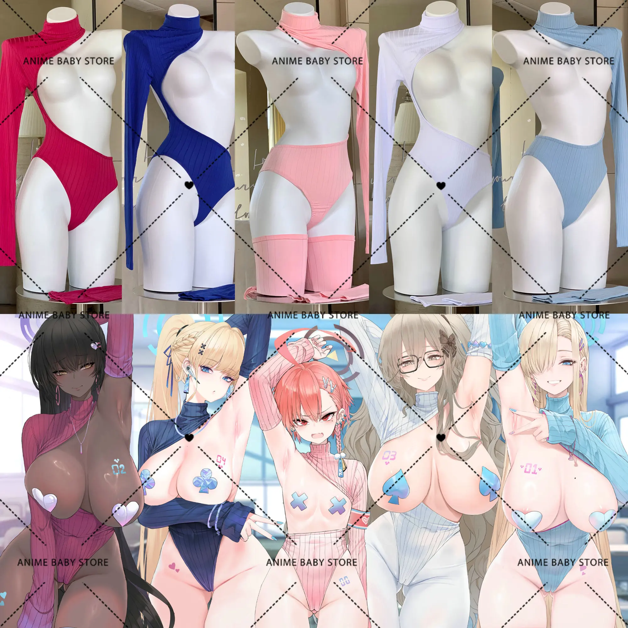 Blue Archive Itinose Asena Cosplay Costumes Takanashi Hoshino Mikamo Neru Toki Costume Bikini Set Dishwasher Sweater Anime