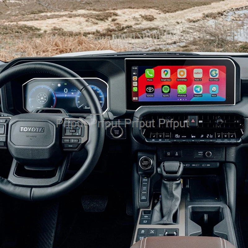

Защитная пленка из закаленного стекла для Toyota Land Cruiser 250 2024, 12,3-дюймовая навигационная GPS-система и защита цифровых инструментов