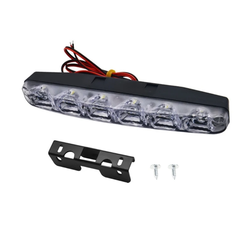 6LED High Power LED Daytime Running Lights Driving Lamp Universal Fit LED Car Fog Light Easy Installation Durable