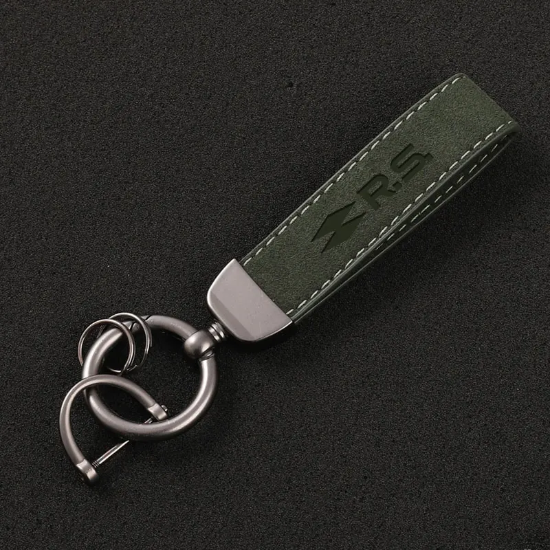 New Suede Keychain Sport Key Ring Custom Gift With Logo For Renault RS Clio Scenic Logan Megane Koleos Sandero Safrane Vel Satis