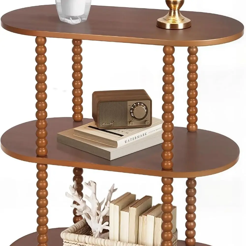 

Farmhouse Style 3-Tier Skinny Console Table with Storage Shelves for Entryway, Hallway, Behind Couch, Living Room, Bedroom in Wa