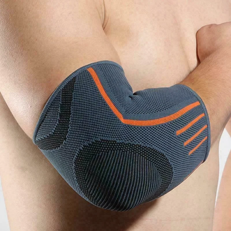 Sports Nylon Knitted Elbow Pad Support Highly Compression Prevent Joint Pain for Tennis Golfers Elbow Tendonitis Arthriti Safety