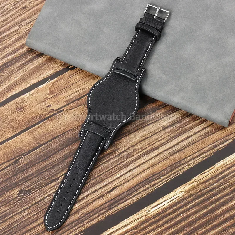 Cinturino per orologio in vera pelle per Seiko per cinturino in pelle di vacchetta Omega cinturino da polso vintage di ricambio 18mm 20mm 22mm per braccialetto Citizen