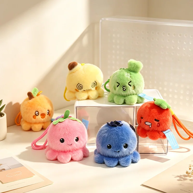 Plush Marine Animal Pendant Octopus Lobster Sea Cucumber Crab Stuffed Doll Backpack Hanging Ornament Lovely Bag Decor Gifts Kids