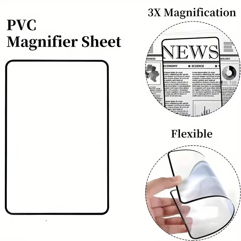 New Full Page Large Sheet Magnifier Magnifying Glass Reading Aid Glass Page Magnifying Lens Ultra-thin Reading Magnifier New view 3