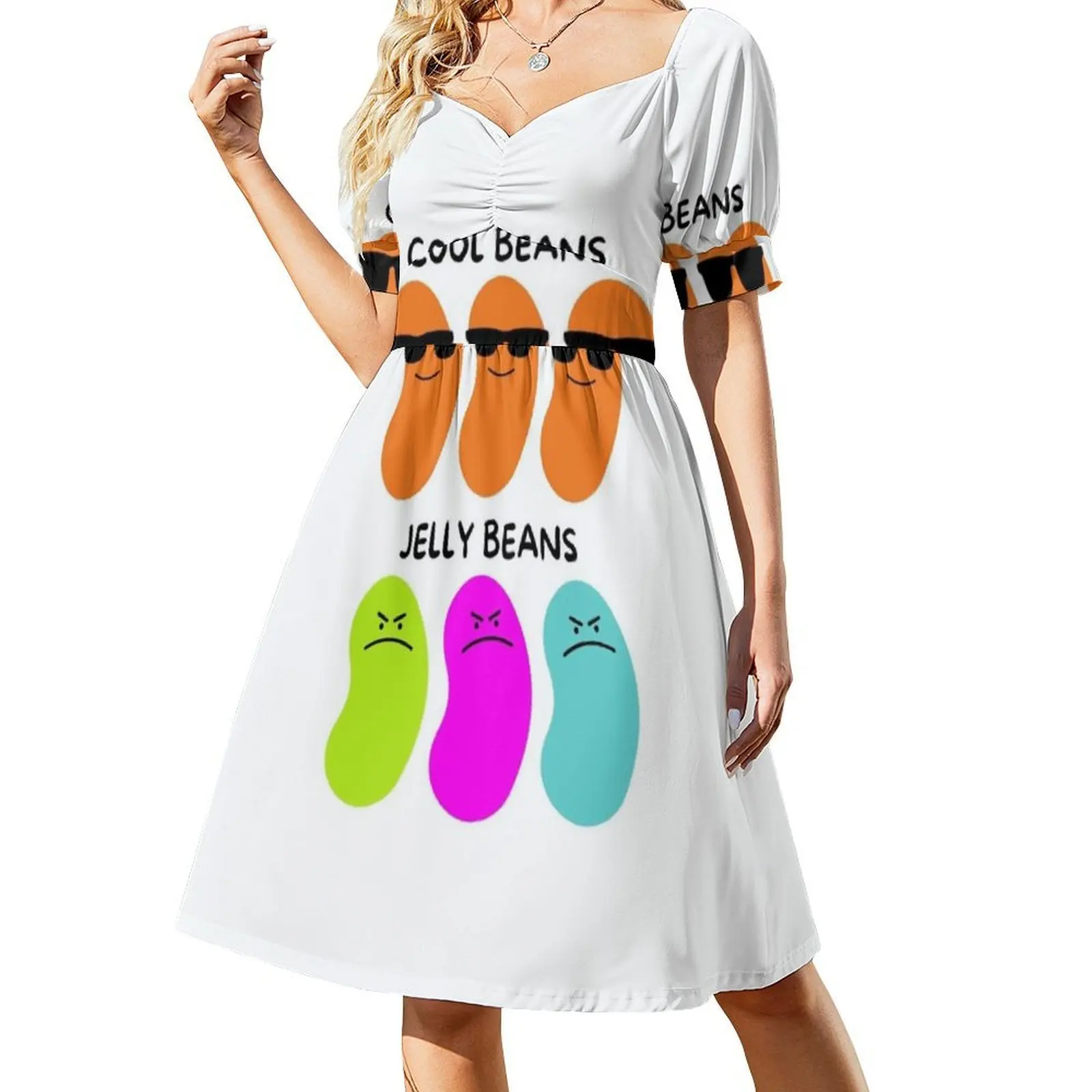 فستان كول بينز وجيلي بينز على الطراز الكوري للنساء، فستان كاجوال أنيق للحفلات أو الارتداء اليومي، فاصوليا رائعة، فاصوليا جيلي #2