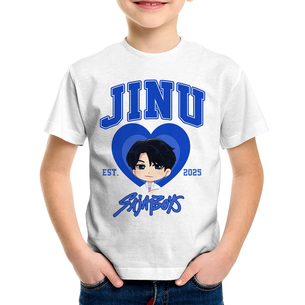 

Children's clothing cotton KPop demon hunter casual printed top short sleeved girl boy K-Pop demon girl group fan gift T-shirt