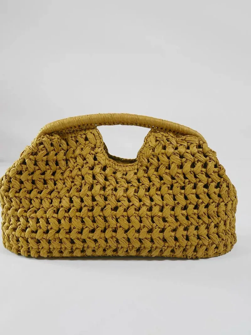 Versatile Handbag Women Straw Crossbody Bag Rattan Boho Summer Beach Woven Bag Clutch Purse Weaving Shoulder Bag view 4