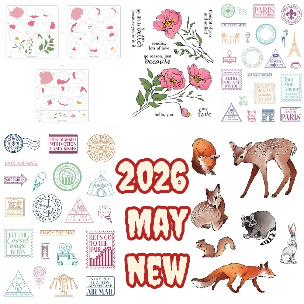 Flower Escape Collection – transparente Fotopolymer-Stempel und Stanzformen für DIY-Scrapbooking, Basteln, Fotoalbum-Vorlage, handgefertigt