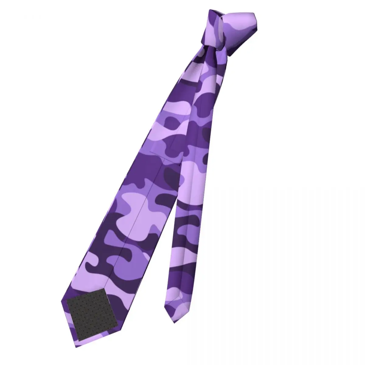 Purple Military Camouflage Neckties Unisex Slim Polyester 8 cm Wide Camo Print Neck Tie for Mens Shirt Accessories Cravat Gift